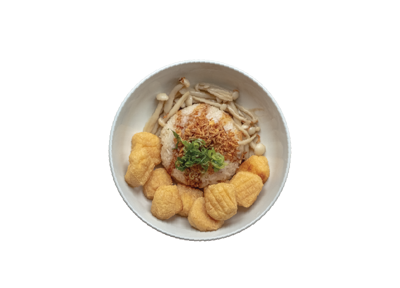 Fried Tofu and Mushroom Sticky rice/  Xôi Nấm Đậu Phụ chiên