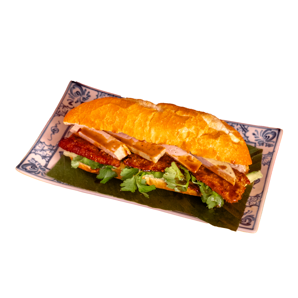 Banh mi with grilled pork/  Bánh mì thịt nướng than hoa